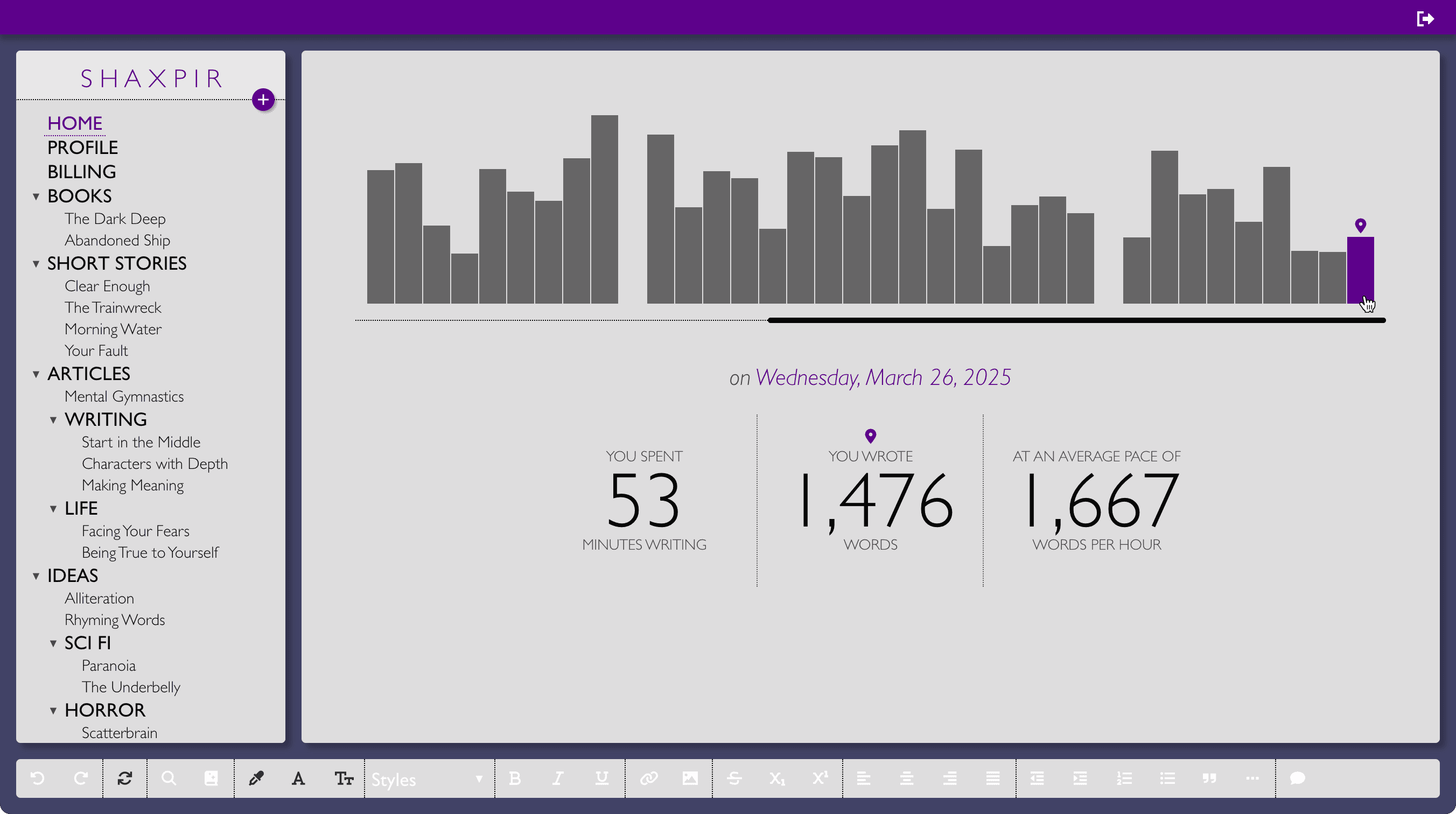 Vonnegut theme screenshot 3